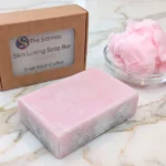 ice queen soap bar on marble with candyfloss