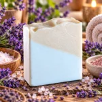 Lavender & Sea Salt Cold Process Soap Bar 7 Lavender & Sea Salt Cold Process Soap Bar - Thumbnail Image 3
