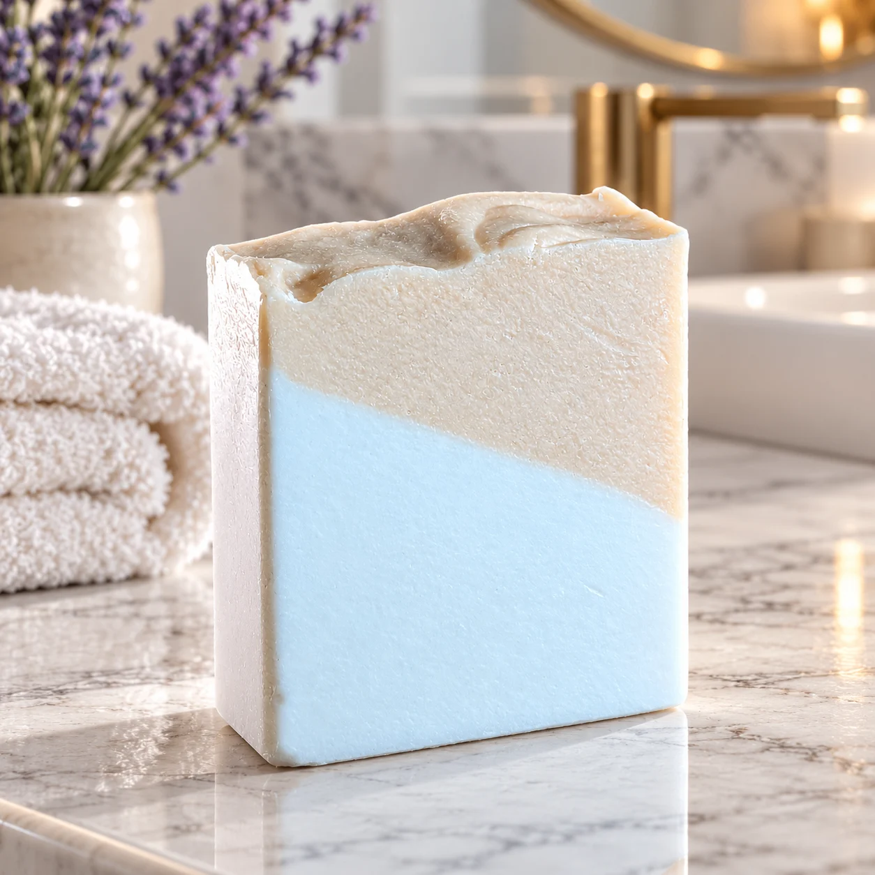 Lavender & Sea Salt Cold Process Soap Bar 4 Lavender & Sea Salt Cold Process Soap Bar - Image 4