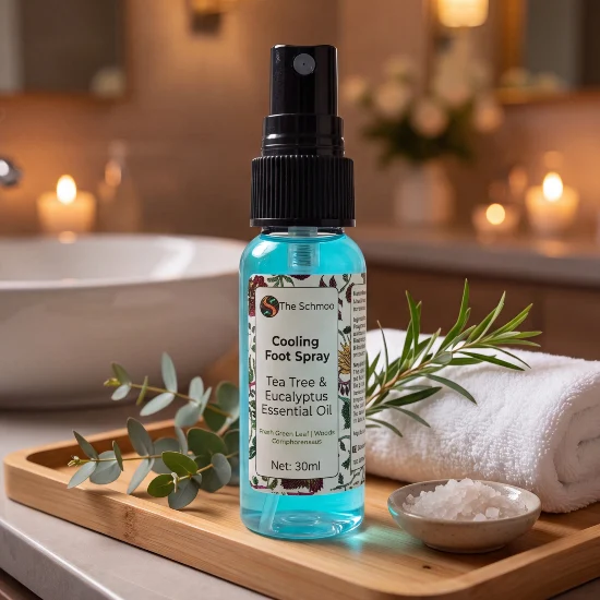 Tea tree Eucalyptus foot spray on spa setting