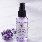 lavender foot spray on marble
