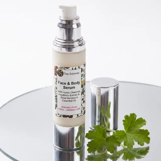serum rose Geranium in mirrir