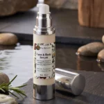 serum rosemary on slate in water