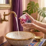 baccarat over sink