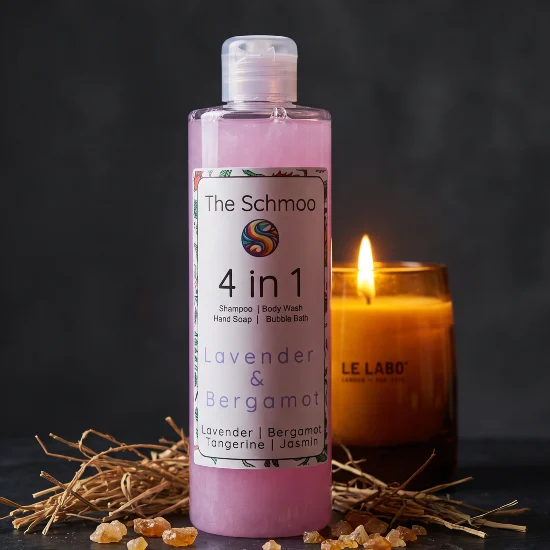 lavender and bergamot with candle (1) lavender and bergamot with candle 1