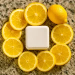 lemon shower steamer and lemon slices Citrus Fresh Shower Steamer Pod (Single Use)