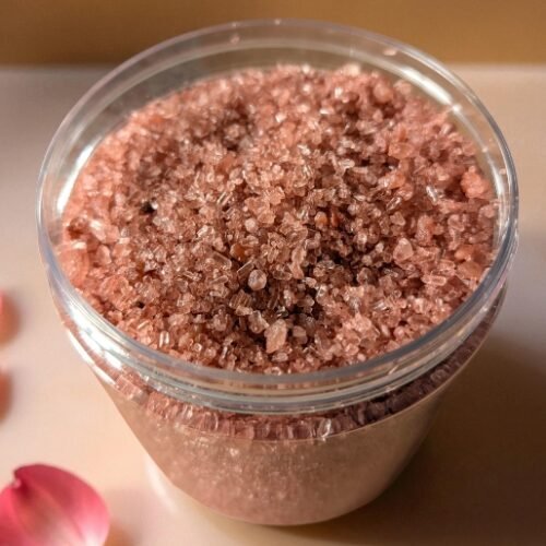 Moroccan Red Clay & Rose Geranium Bath Salts (500g) | Mineral-Rich Soak