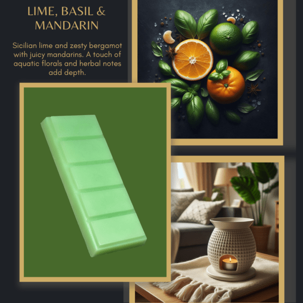 Lime basil & Mandarin- Wax Melt