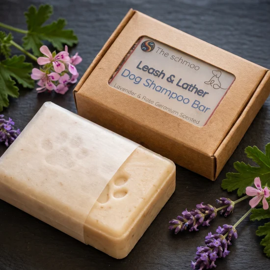 Leash & Leather Dog Shampoo Bar | Soothing & Calming Lavender & Geranium