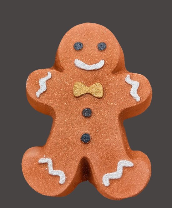 Cosy Gingerbread Man Bath Bomb | An irresistible Spiced Ginger Scent 5⭐ 3 Cosy Gingerbread Man Bath Bomb