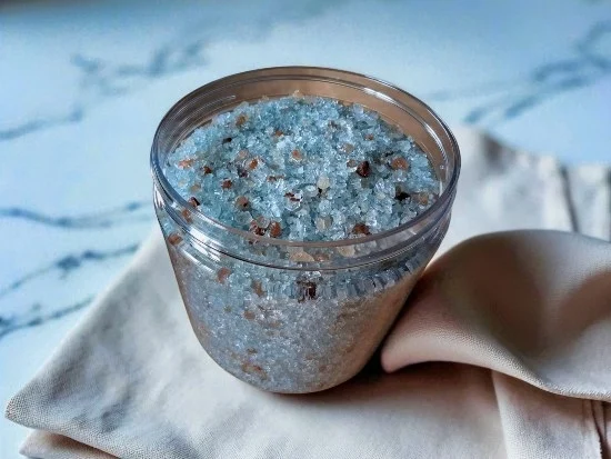 Calming Lavender & Serbian Blue Clay Bath Salts 800g | Triple Mineral Soak 4 Calming Lavender & Serbian Blue Clay Bath Salts
