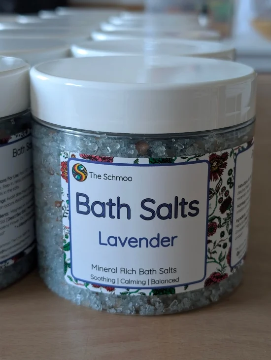 Calming Lavender & Serbian Blue Clay Bath Salts 800g | Triple Mineral Soak 5 Calming Lavender & Serbian Blue Clay Bath Salts