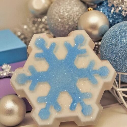 Sparkling Snowflake Bath Bomb | A Festive Cranberry Scent