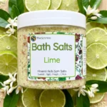 bath salts lime flat lay bath salts lime flat lay